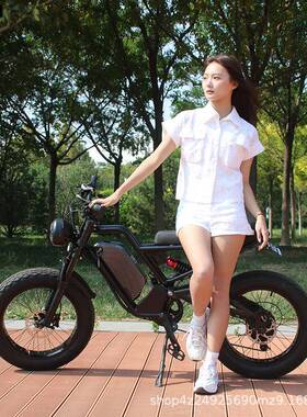 A2KE车Z铝EBIKE0寸越野合金软尾电动雪地助力锂电池越野摩美洲豹