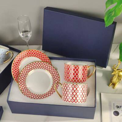 欧式骨瓷下午茶套啡咖杯碟高颜值情侣家用办室公酒店餐厅zh-89426