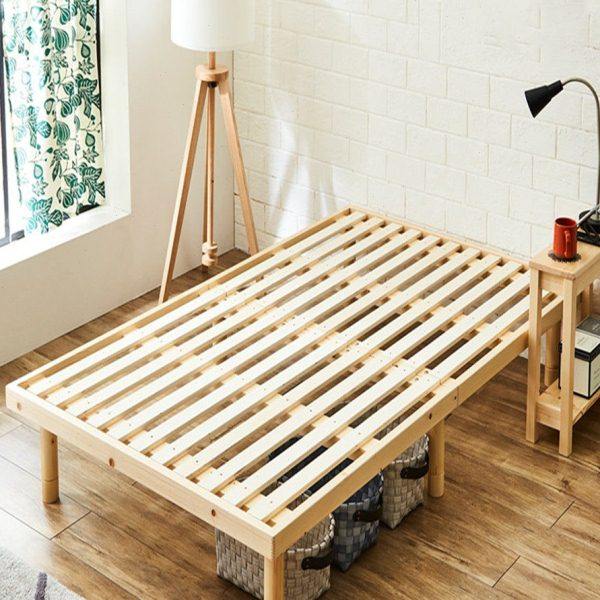 全实木床无床头排骨架床现代简约榻榻米床小户型北欧日式单双人床,住宅家具,实木床,淘宝优惠券,粉丝福利购,淘宝优惠卷