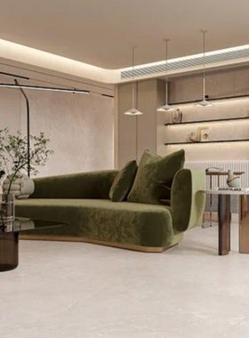 柔光微大理石瓷砖75x150客厅60x120地砖80x80天鹅绒细腻轻奢法式