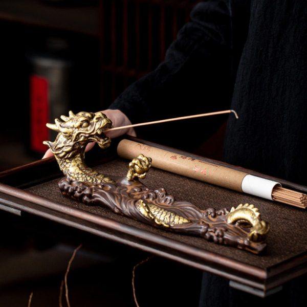 陶瓷复古祥龙线香插中式香薰炉禅意摆件香炉家用室内线香炉插香,家居饰品,香托/香盘/香座/香插,淘宝优惠券,粉丝福利购,淘宝优惠卷