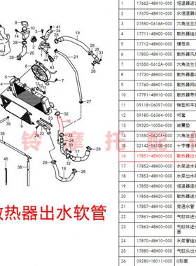 适GW250 DL250 GSX250R-A 水管水泵进水软管出水管夹原厂带防伪
