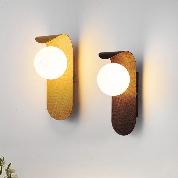 现代简约壁灯复古侘寂风卧室床背景墙头灯胡桃木色客厅书房过道灯,家装灯饰光源,壁灯,淘宝优惠券,粉丝福利购,淘宝优惠卷