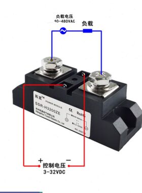 固态继电器SSR-H3200ZE 120A 150A 300A400A直流24VDC控制H3100ZF