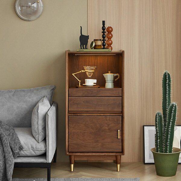 北欧实木电视边柜现代简约客厅斗柜立柜卧室轻奢储物柜沙发收纳柜