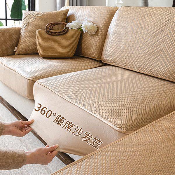 沙发套罩2024新款夏季凉席藤席防滑新中式沙发垫欧式全包定制盖布,居家布艺,沙发垫,淘宝优惠券,粉丝福利购,淘宝优惠卷