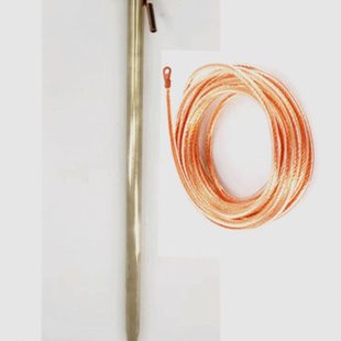 防静电接地针纯铜全铜实芯避雷针接地线软铜线接地铜棒接地引下线