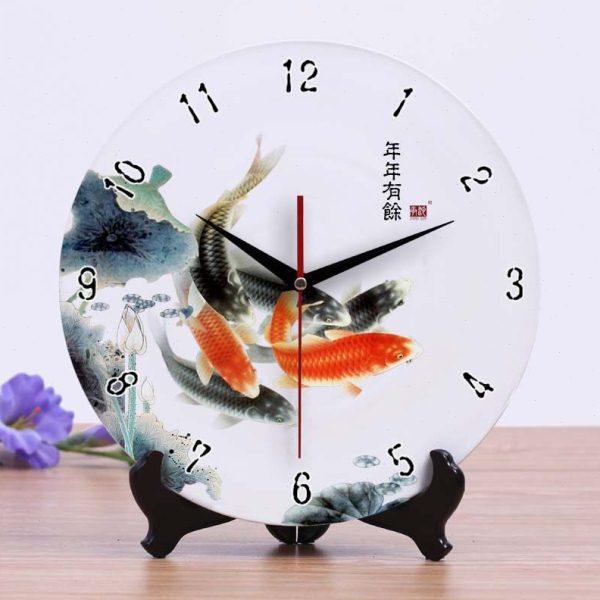 包邮钟表客厅新中式座钟挂钟两用大气陶瓷钟静音台钟艺术摆件时钟,家居饰品,座钟,淘宝优惠券,粉丝福利购,淘宝优惠卷