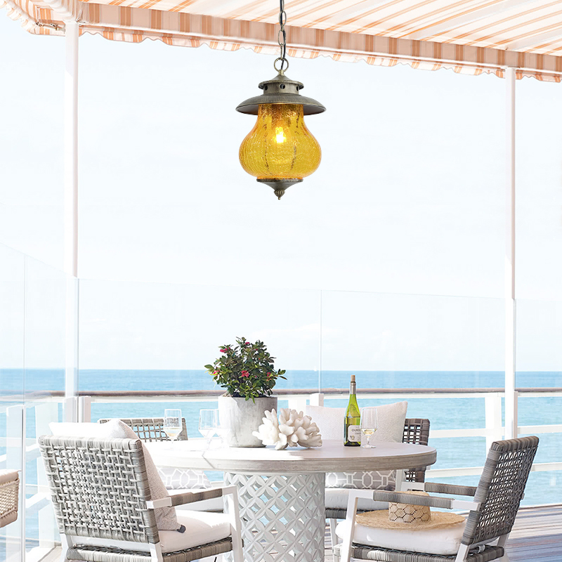 户外凉亭吊灯防水花园走廊过道大门庭院灯别墅阳台亭子复古屋檐灯