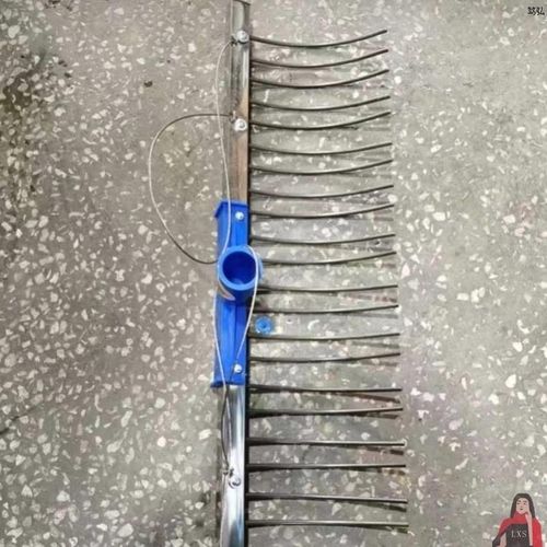 2024年网红水稻捞草沫铁叉子1.6斤钢齿长13厘米全长60厘米不带杆