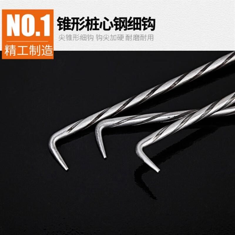 桩心钢钢筋钩钢筋工扎钩螺纹扎丝钩绑钢筋扎勾不锈钢加粗手柄24c