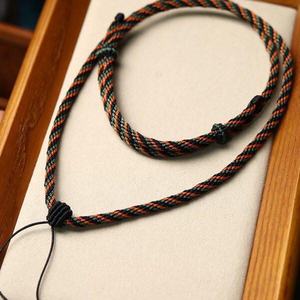 全手工编织轮回绳扭转乾坤绳挂坠绳吊坠绳藏式民族风手绳颈链多宝