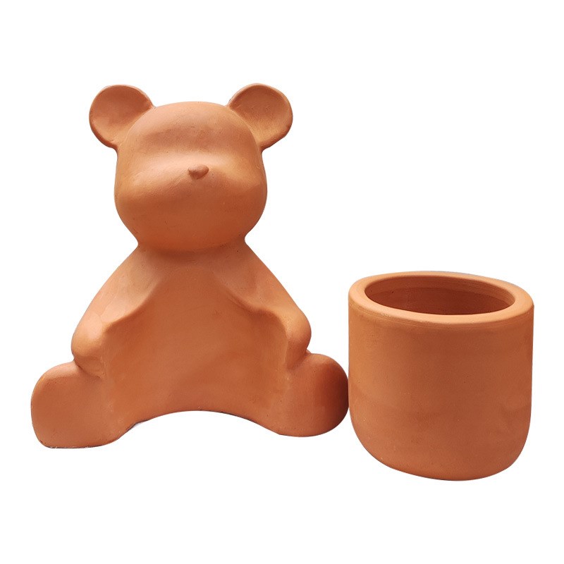 花园装饰摆件 庭院创意陶瓷造景 户外园艺红陶造型花盆灯罩工艺品