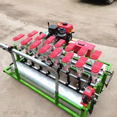 规格齐全香菜种植机 十行汽油自走式蔬菜播种机 免间苗韩式点播机