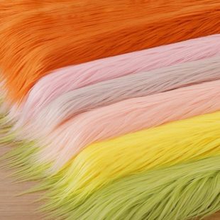 长毛绒布料9cm落水毛棉花娃娃炸毛兽装头发长毛滚束网红花毛绒布