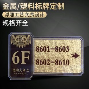 仿古铜门牌 酒店宾馆会所公寓门牌 欧式门指示牌仿古铜门牌号