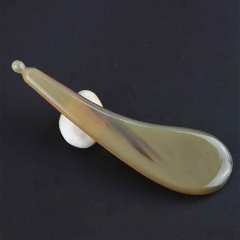 白牦牛角板刮痧片板 拨筋棒 美容棒 眼部面脸部足部腿部全身 通用