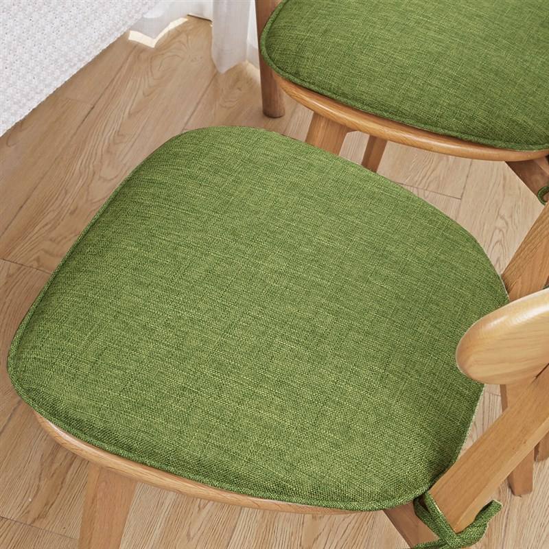 坐垫餐椅垫马蹄椅子餐桌垫马蹄形椅垫四季棉麻家用原木风实木座垫