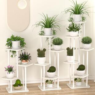 家用客厅花架子落地式阳台花盆LSB架物绿萝植物层收纳多实木颗粒