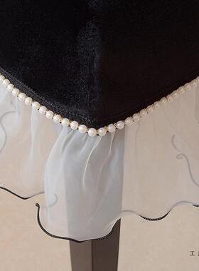 感简约现代钢琴罩加厚欧F99JHS89钢黑色丝绒奢琴防尘半罩北轻盖布