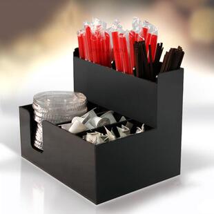 亚MGBT02克力直六纸格纸架多功能吸杯管盒巾盒咖啡奶茶杯店吧台取