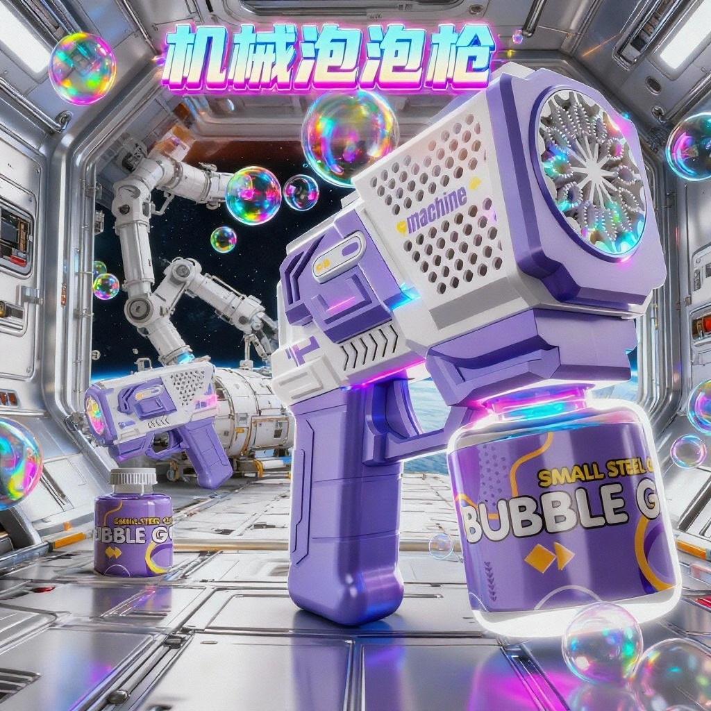 新款儿童手持泡泡机防漏水