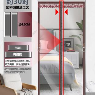 厨F97M8SM6空门帘防冷气隔断帘全调磁条夏季隔热塑料挡风房家用防