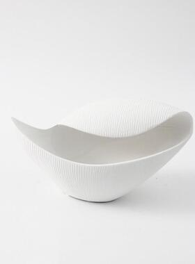 现代简样白色异形果盘板间PGP客厅酒店会所水创意约饰品摆件