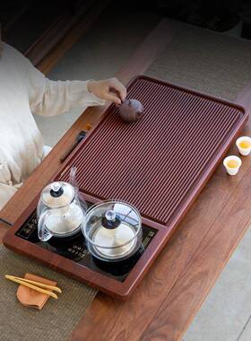 实木茶电木款式一茶体式自上水电炉套F97S9THH盘装家用具茶海新中