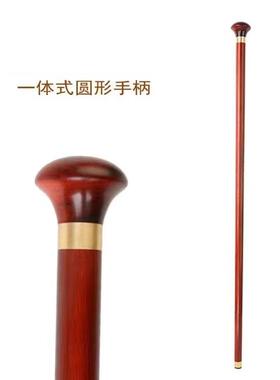 紫檀质杖NMW圆头防滑杖拐拐棍手文明棍登山手杖轻木便防滑