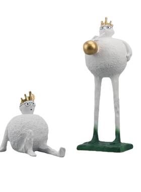 现代简约人泡泡国王雕塑摆件软装饰品售楼玄关家居BWY物工艺处摆