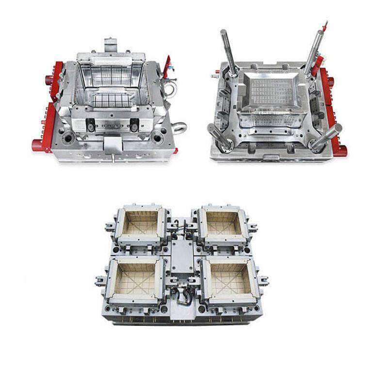 塑收纳盒具水果运输板条箱模具塑料储物盒注塑模模设具计RQB加料