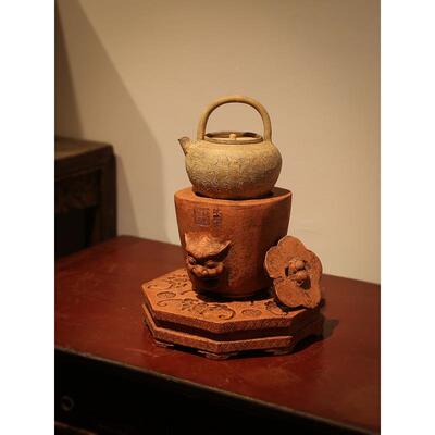 老炉红炉垫炭炉老碳20154炉石鼓砖底座炉座茶炉隔热工夫茶砂铫底