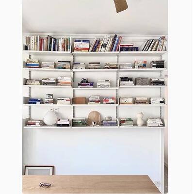 简d约i上ns风轨道置物架墙壁挂iy开放式阅读书架可纳85708移动收