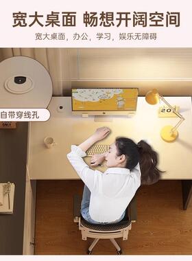 电脑桌台式转角书桌书室架一桌家DNZ02920用墙角简约学体生学习桌