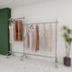 服装 挂陈衣杆可调海节列货架报展示架439中动 店展示架不锈钢移式