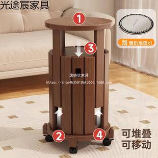 凳速晓厅钦备用组合家用凳餐客人叠叠茶几凳收纳板小子可凳a125实