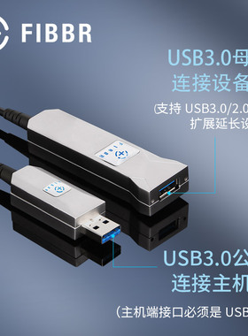 fi菲brb伯尔光纤usb3.0延长线高端公大母信号放对连接线10米/20米