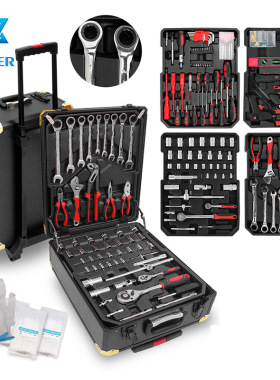 工厂直销599件拉杆箱工具套装599PCS工具组合带双开棘轮扳手