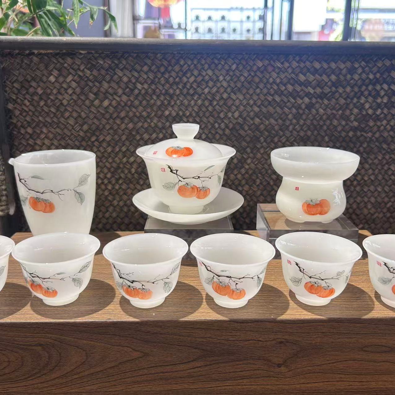 中国白冰种璞玉瓷功夫茶具套装