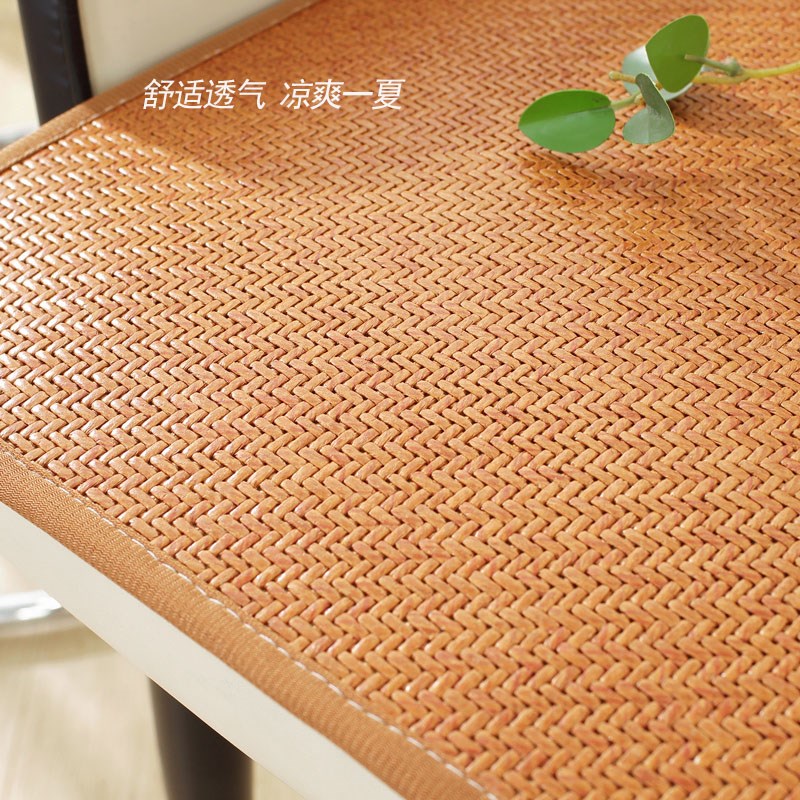 夏季凉席餐椅坐薄马蹄形垫款夏天凉垫藤席餐桌滑子垫防椅U型弧形 - 实物图