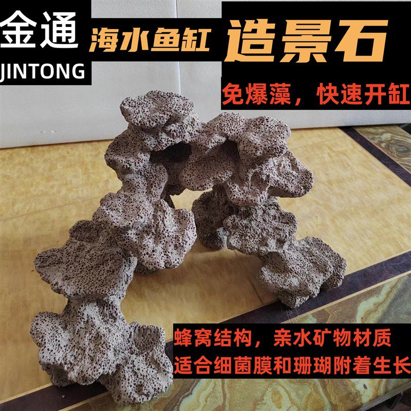 海水鱼缸 基水石 珊瑚造座 吸造景/装饰