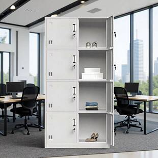 河北钢制八门更衣柜8门员工柜铁皮文件柜储物柜浴室换衣柜