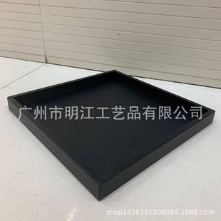 简约现代铁艺方微形盘酒店餐1桌花摆新中式景观造托盘仿真花景盘