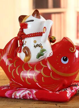 招财猫摆件客厅装家居饰公室摆设钱SZY-M-01罐乔迁存开办业礼品年