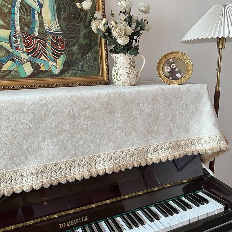 新款钢琴罩高档防尘m全罩现代简约轻奢琴套法式钢琴盖布巾美式半