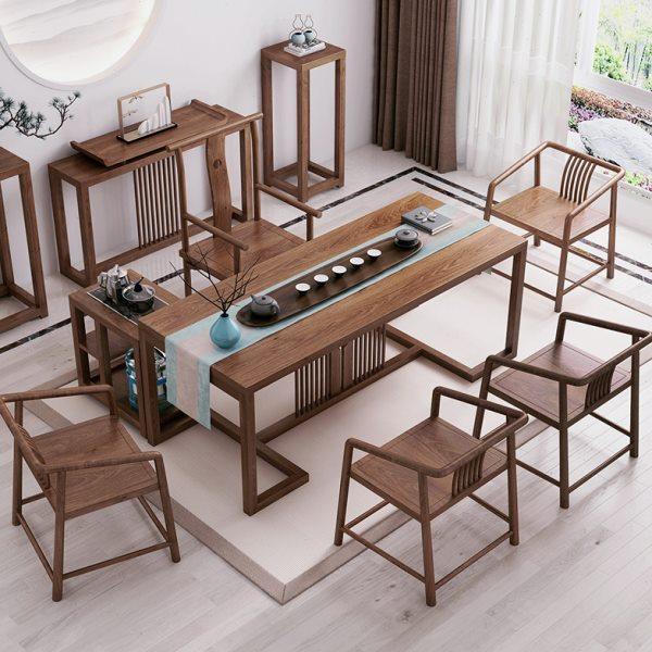 新中式简约家用实木茶桌现阳台功夫白蜡木榆木茶台泡茶桌椅组合,商业/办公家具,茶台/茶桌,淘宝优惠券,粉丝福利购,淘宝优惠卷