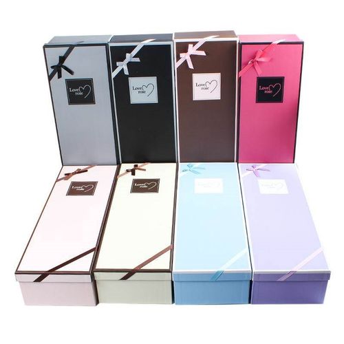 挚爱之心套二长方形花盒情人节鲜花C包装盒黑色玫瑰花礼品盒花束