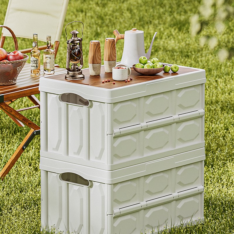 户外露营储d存盒折叠盒露营野餐储存组织者汽车行李箱露营盒