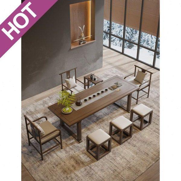 zsr新中式实木茶桌椅 禅意客厅现一体简约功夫泡茶台多用轻奢组,商业/办公家具,茶台/茶桌,淘宝优惠券,粉丝福利购,淘宝优惠卷